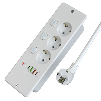 Zásuvka v európskom štýle s nezávislým vypínačom, rýchle nabíjanie PD20W + QC3.0, CE certifikát