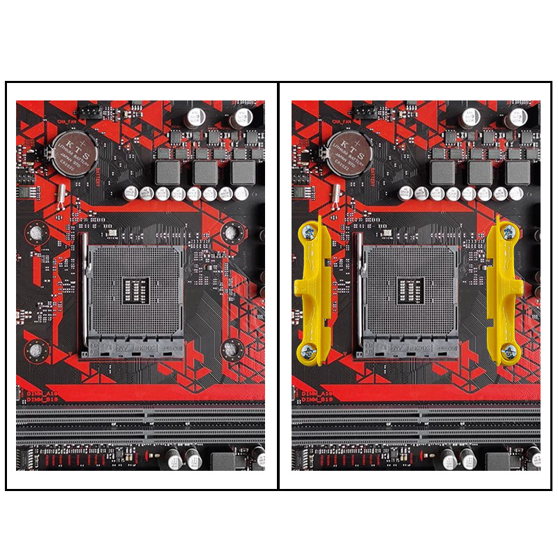 ZJ-10 chladiaca základňa CPU pre AM4 dosku, univerzálny CPU držiak, ABS materiál
