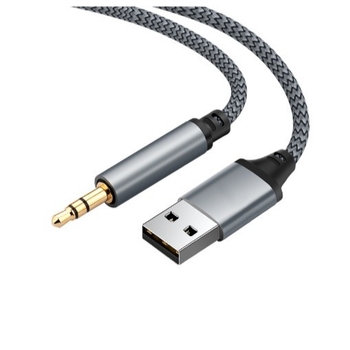 USB na 3,5 mm audio kábel pre desktop a notebook — AUX adaptér, M-M, meďový vodič