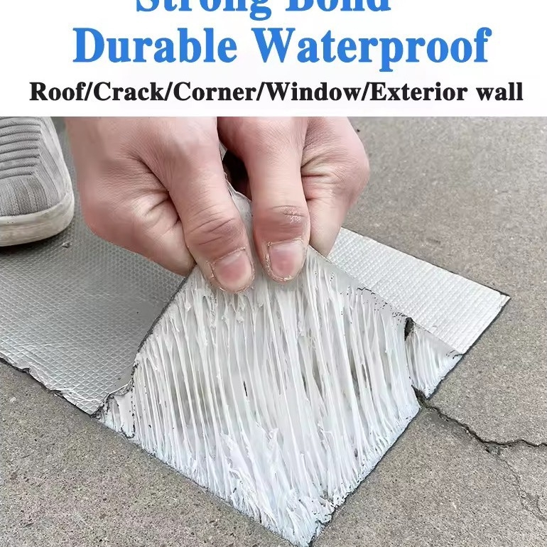 Butyl vodotesná páska s hliníkovou fóliou – hrubšia PE základňa, tesniaca páska na opravu únikov