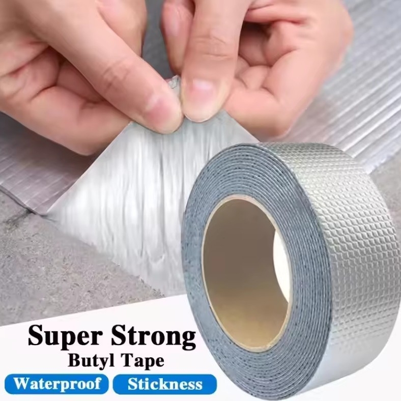 Butyl vodotesná páska s hliníkovou fóliou – hrubšia PE základňa, tesniaca páska na opravu únikov