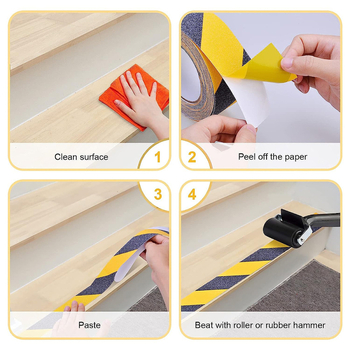 Protiskluzná PVC páska s vodotesným lepidlom, hrúbka 0,8 mm, PVC podklad, na schody a vlhké povrchy