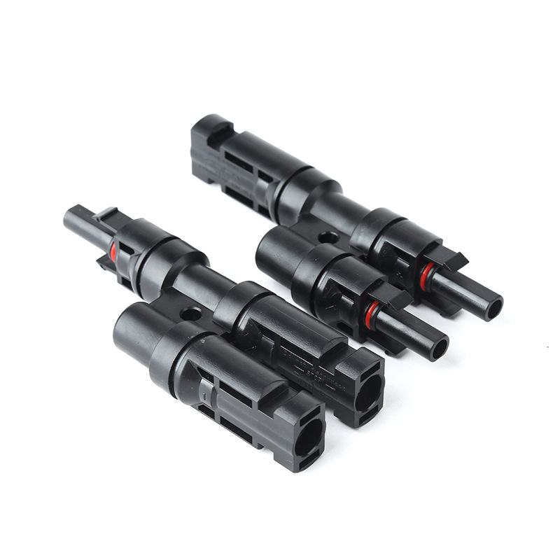 Solárny fotovoltický konektor s T-typom, trojcestný, 2-1 samičko-samček adaptér, PPO, model T2-1