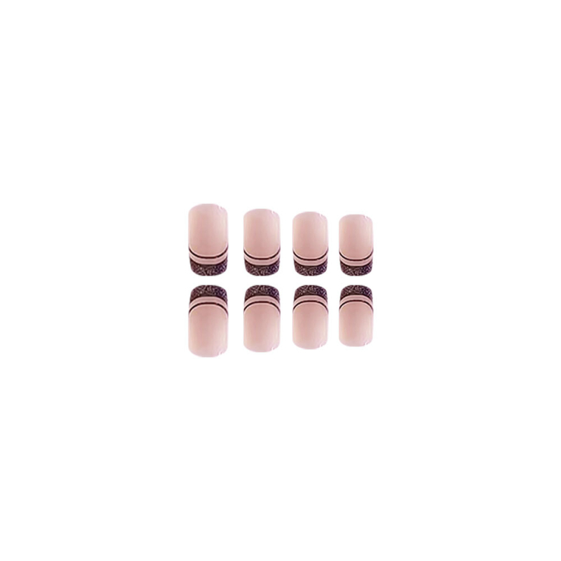 Lažni nokti CCCASJ, francuski stil, karirani uzorak, 30 g