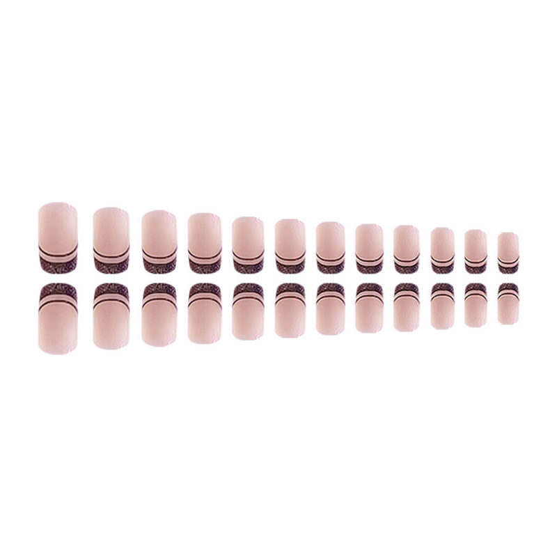 Lažni nokti CCCASJ, francuski stil, karirani uzorak, 30 g