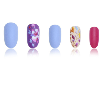 Odvojive naljepnice za nokte s cvjetnim uzorkom, dugi balet nokti, luksuzan izgled