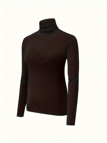 Top s vysokým golierom - úzky strih, dlhé rukávy, polyester s elastánom