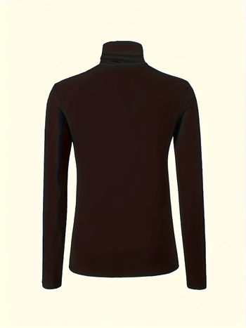 Top s vysokým golierom - úzky strih, dlhé rukávy, polyester s elastánom