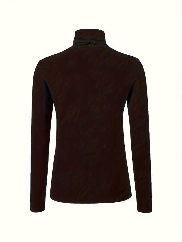 Top s vysokým golierom - úzky strih, dlhé rukávy, polyester s elastánom