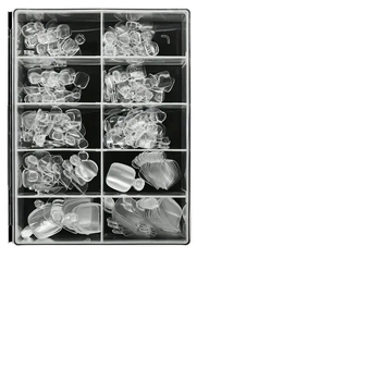 Set od 120 komada noktiju za prste na nogama, potpuno prekrivanje, kvadratni kratki stil, sjajna površina