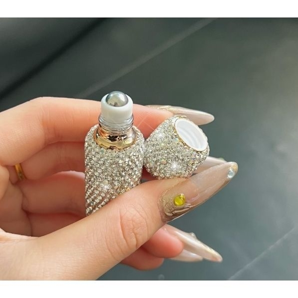 Флакон за парфюм с рол-он, диамантено инкрустиране, презареждаем, модел Xz9339