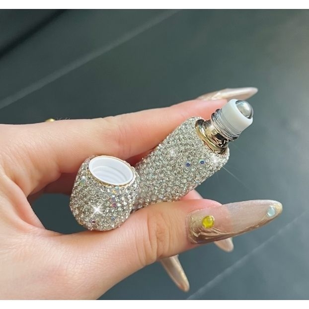 Deimantais inkrustuotas roll-on parfumo buteliukas, pakartotinai užpildomas, modelis Xz9339