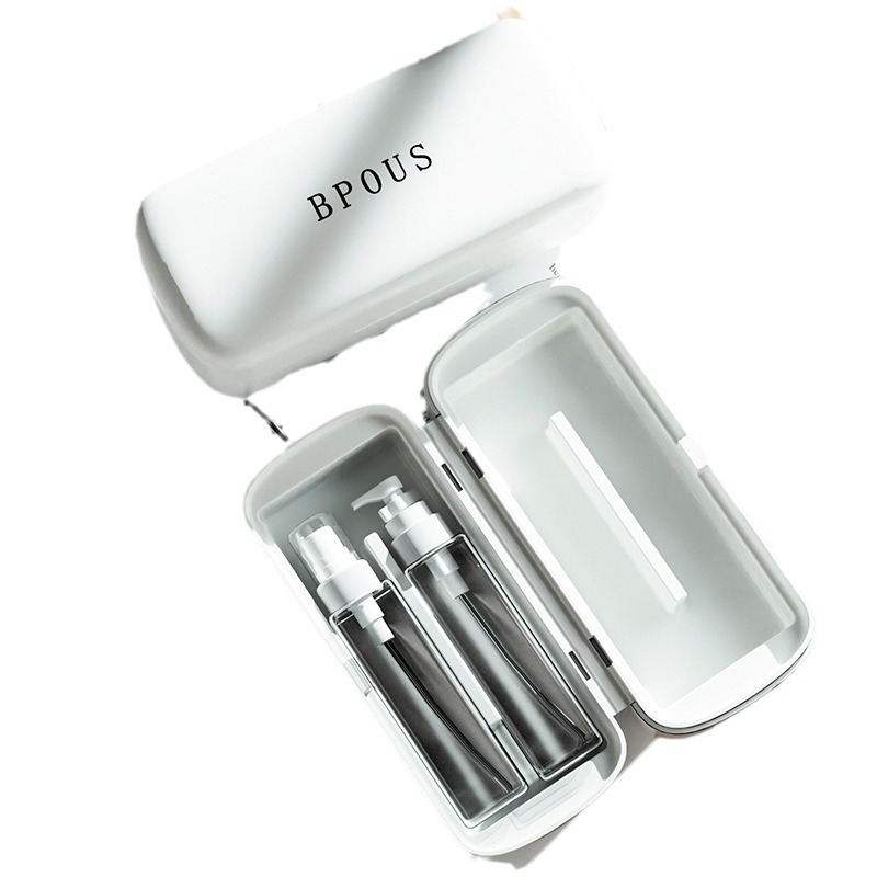 Znovu plniteľná sada fľaštičiek s jemným rozprašovačom, objem 50 ml, PP materiál, vstrekovacie formovanie, vhodné pre šampón, telové mlieko, parfém a očný krém