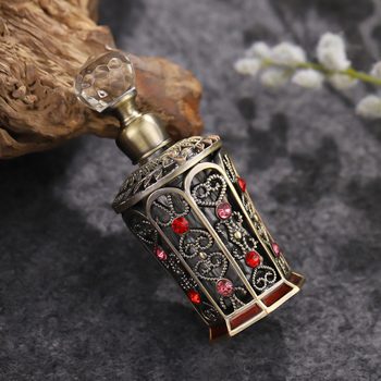 Fľaša na parfum z kovu zinku a sklenenou guľou, 92,4 g, rozmerové spracovanie