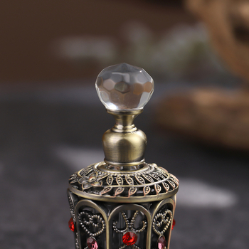 Fľaša na parfum z kovu zinku a sklenenou guľou, 92,4 g, rozmerové spracovanie