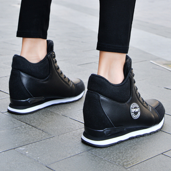 Ženske klinske tenisice u korejskom stilu, visok vrh, 6–8 cm peta, gumena potplata, gornji materijal od super vlakana