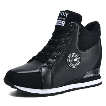 Ženske klinske tenisice u korejskom stilu, visok vrh, 6–8 cm peta, gumena potplata, gornji materijal od super vlakana