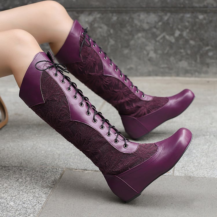 Martin čizme s hranatim vrhom, visokim šniranjem sprijeda, visina pete 3–5 cm