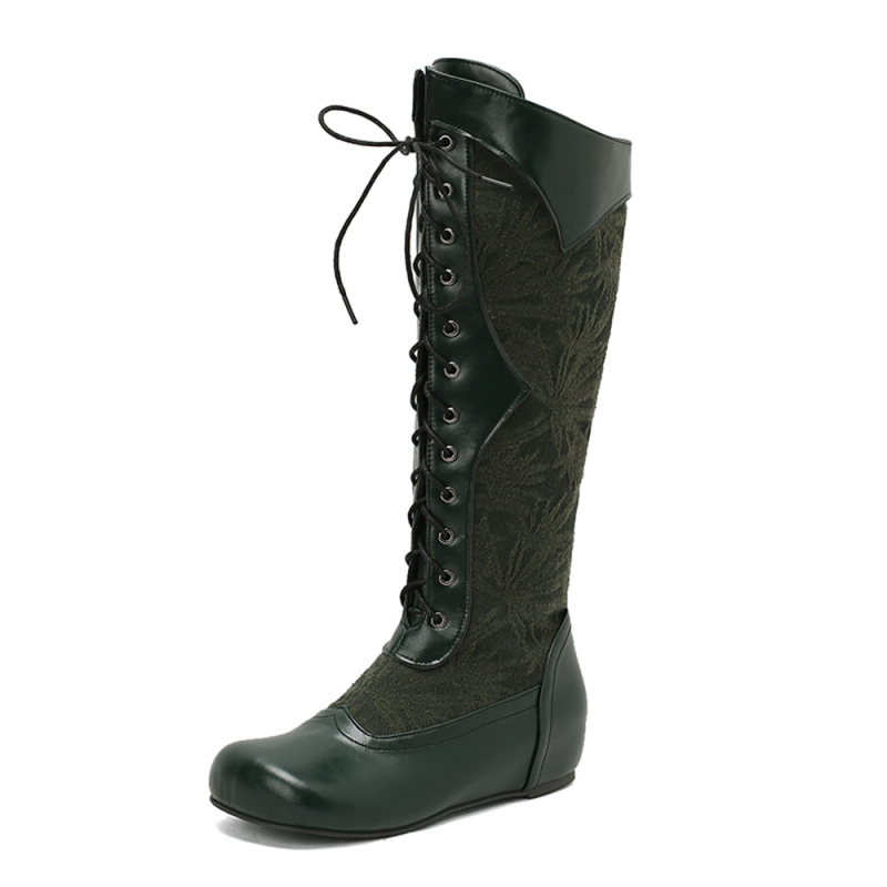 Martin čizme s hranatim vrhom, visokim šniranjem sprijeda, visina pete 3–5 cm