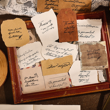 Set de ștampile din lemn – seria Yuezhen Art Font, litere engleze retro, 8 bucăți pentru copii