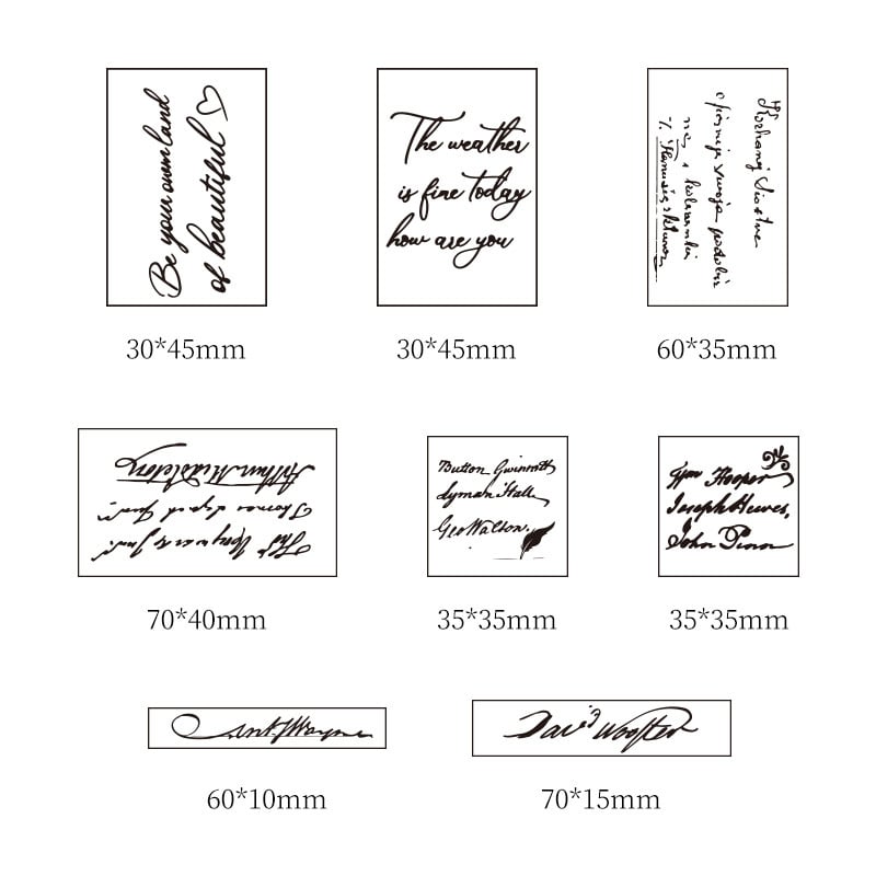 Set de ștampile din lemn – seria Yuezhen Art Font, litere engleze retro, 8 bucăți pentru copii