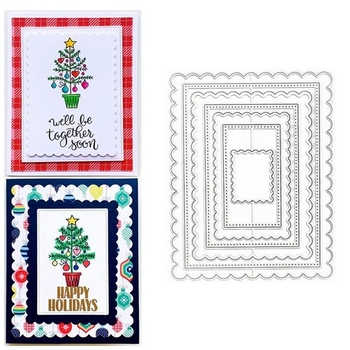 Scrapbooking DIY alat za rezanje od karbonskog čelika – šablona za embosiranje s pravokutnim okvirom, moderan minimalistički stil, League marka, kućna upotreba