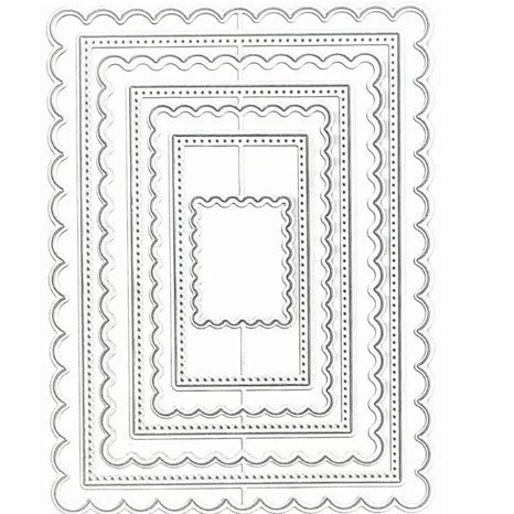 Scrapbooking DIY alat za rezanje od karbonskog čelika – šablona za embosiranje s pravokutnim okvirom, moderan minimalistički stil, League marka, kućna upotreba