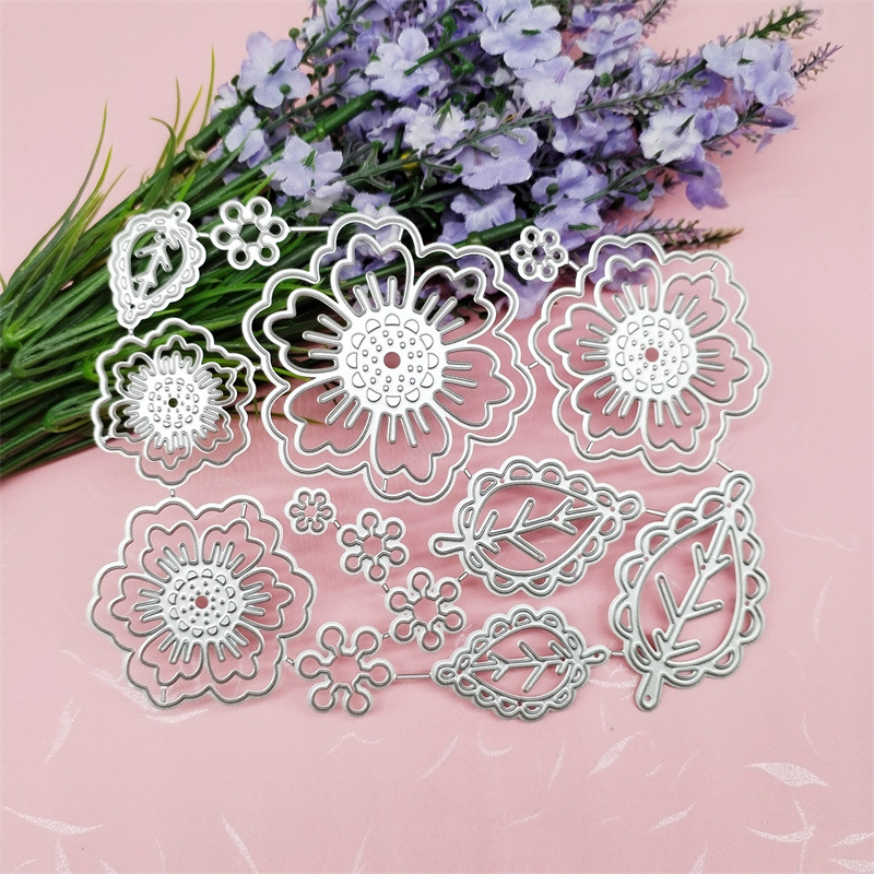 Die za rezanje papira – karbonsko čelik, graviranje, biljni motiv, uredska uporaba, 23.5 g