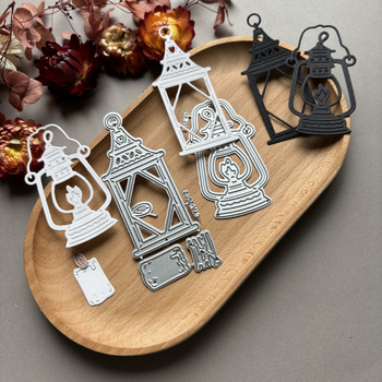 Retro šablona za rezanje u obliku uljne lampe od karbonskog čelika, za albume i scrapbook, moderan minimalistički stil, za kućnu upotrebu