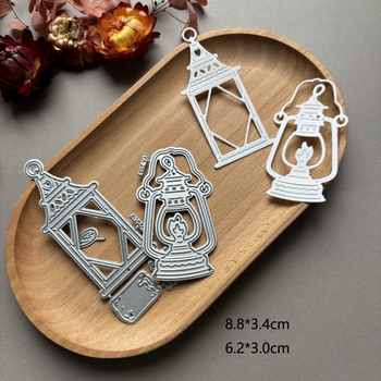 Retro šablona za rezanje u obliku uljne lampe od karbonskog čelika, za albume i scrapbook, moderan minimalistički stil, za kućnu upotrebu