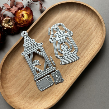 Retro šablona za rezanje u obliku uljne lampe od karbonskog čelika, za albume i scrapbook, moderan minimalistički stil, za kućnu upotrebu