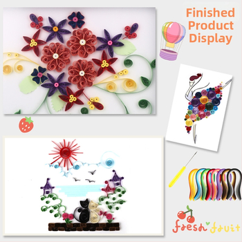 Kvilingový papierový set - kraftpapier, geometrická kategória, moderný jednoduchý štýl, značka fltlkxz