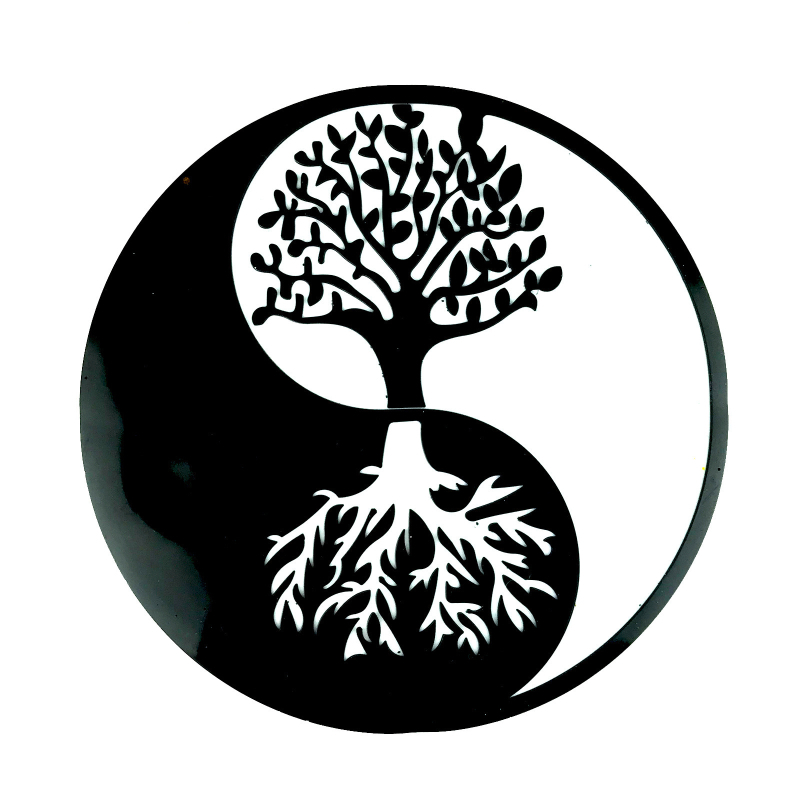 Silikonski kalup za epoksidnu smolu: stablo života za zidni privjesak – kružni Yin Yang dizajn, DIY odljevanje