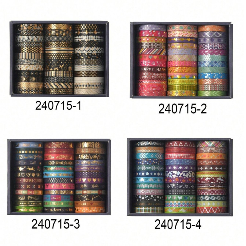 Salt Series Washi лента и стикерен комплект за рамки – модерен минималистичен стил, DIY дълги ленти 250301004