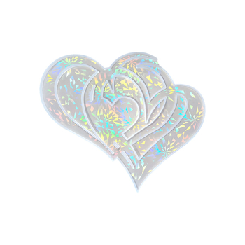 Silikonski kalup za smolu za DIY — holografski presloženi srčani uzorak, nepravilnog oblika, zidni ukras