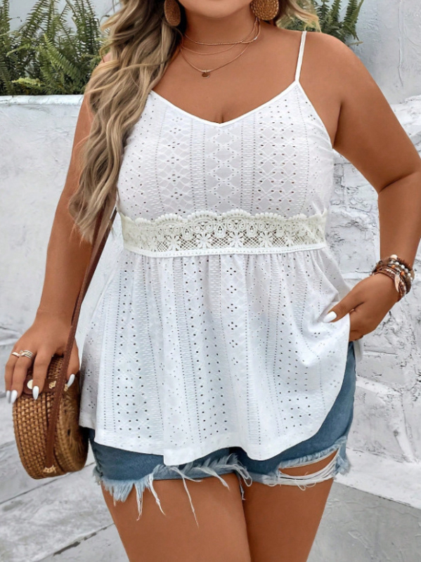 Top bez rukava s vezanjem i izrezima, poliester 95%+, srednja duljina, nepravilan kroj