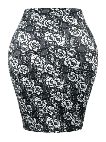 Ilgas prigludęs moterų sijonas iš poliesterio su elastanu, miesto elegancijos stilius, žiema 2024