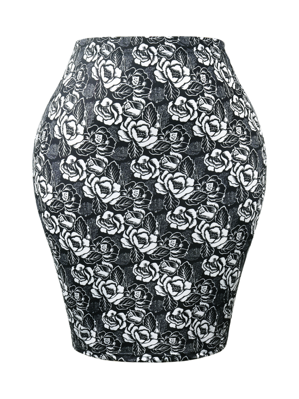 Ilgas prigludęs moterų sijonas iš poliesterio su elastanu, miesto elegancijos stilius, žiema 2024