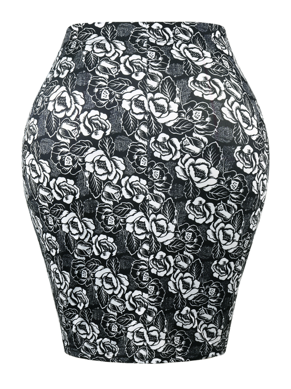 Ilgas prigludęs moterų sijonas iš poliesterio su elastanu, miesto elegancijos stilius, žiema 2024