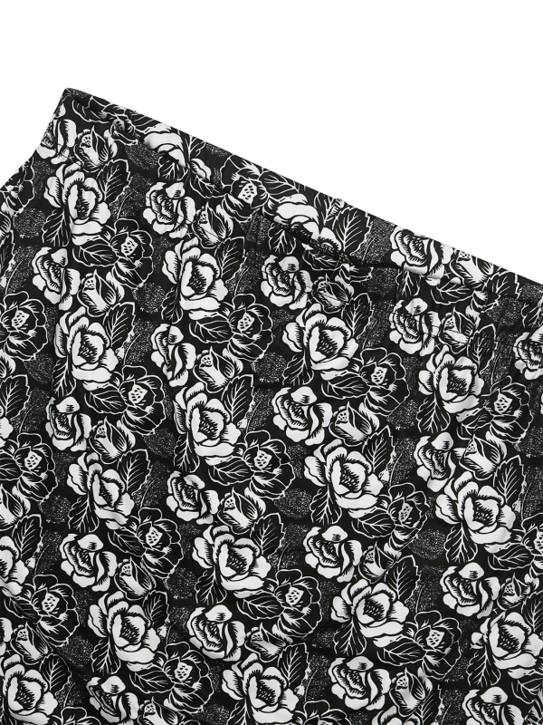 Ilgas prigludęs moterų sijonas iš poliesterio su elastanu, miesto elegancijos stilius, žiema 2024