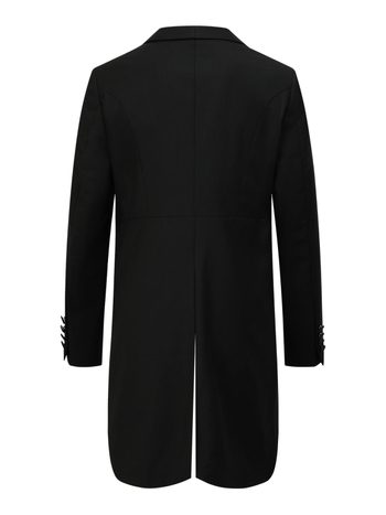 Vyrinis frakas su uodega — siauras kirpimas, šaliko apykaklė, vieno mygtuko užsegimas, poliesterio mišinys