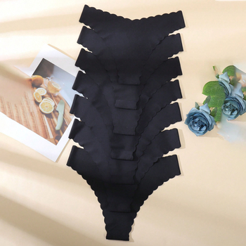Ženske gaćice od najlona s pamukom u preponoj zoni, srednje visoki struk, pleteni materijal, bez vidljivih tragova