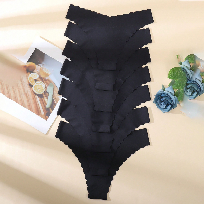 Ženske gaćice od najlona s pamukom u preponoj zoni, srednje visoki struk, pleteni materijal, bez vidljivih tragova