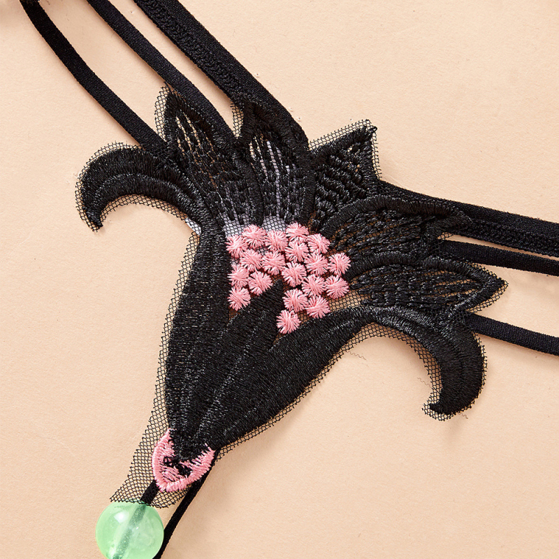 Dámske spodné prádlo, tangá s T-back, priehľadné, 80–90% polyester, Ding's Charm