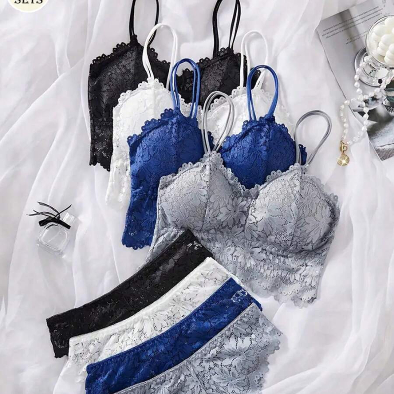 Bra set Milk Silk, tube-top stil, šalice bez oblika, fiksirani dvostruki remeni, zatvaranje bez gumba