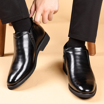 Muške slip-on kožne poslovne cipele, prozračni sintetički kožni gornji dio, gumeni potplat, kožni vrh prsta, debeli potplat, proljeće-ljeto 2025