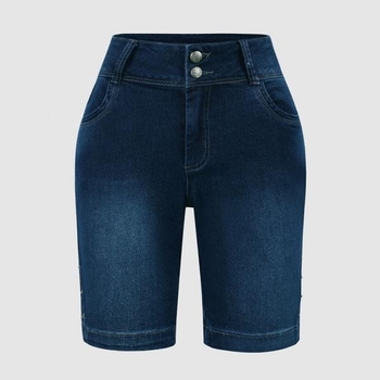 Traper bermuda šorc s ultra-niskim strukom, s naramenicama, krojem s proširenim krojem i duljinom do tri četvrtine