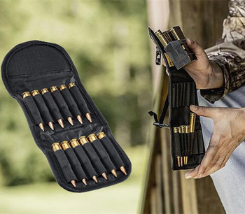 Edie Vonkajšia lovecká taktická taška na 12 nábojov s MOLLE uchytením, Oxford látka, pásová taška na aktivity v exteriéri