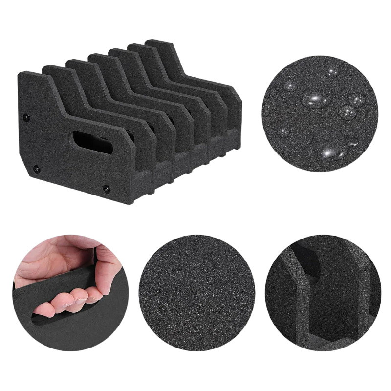 Držiak na zbrane z EVA peny s vnútornou výstelkou, hustota 30 kg/m³, ochranná škatuľka na skladovanie