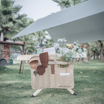 Sulankstoma įrankių ir indų maišelis kempingui, nešiojamas saugojimo sprendimas virtuvės reikmenims. Prekės ženklas: AOTU; Kilmė: Yiwu, Zhejiang; Kategorija: Sulankstoma įrankių ir indų maišelis